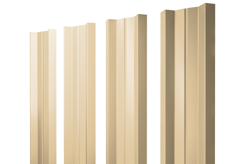 Штакетник М-образный А с прямым резом 0,4 PE RAL 1014 слоновая кость