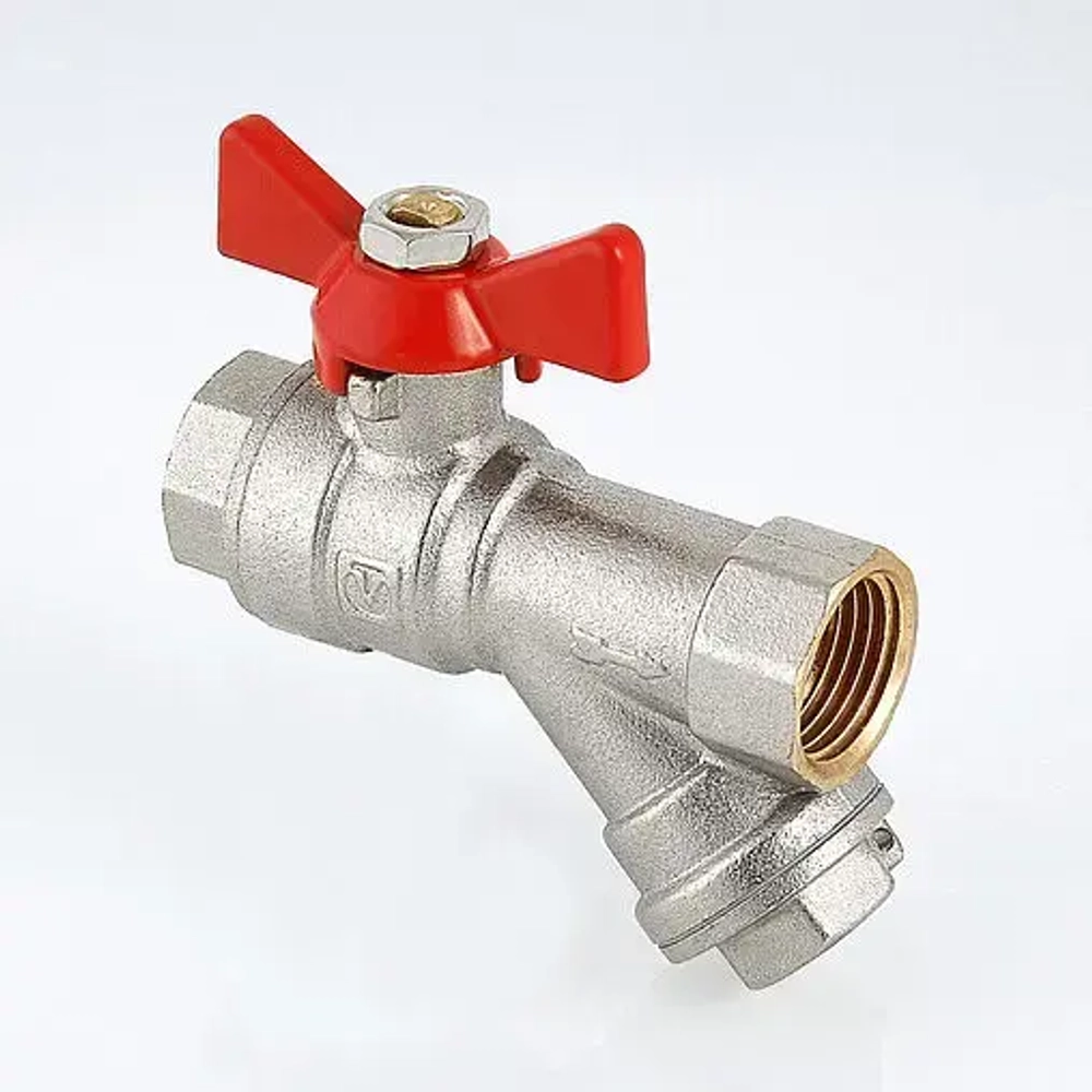 Кран шаровый с фильтром ½"в x ½"в Valtec Combi VT.293.N.04