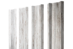 Штакетник М-образный А с прямым резом 0,45 Print Elite Snow Wood TwinColor