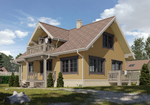 Сайдинг LUX под дерево, Брус, зрелый каштан