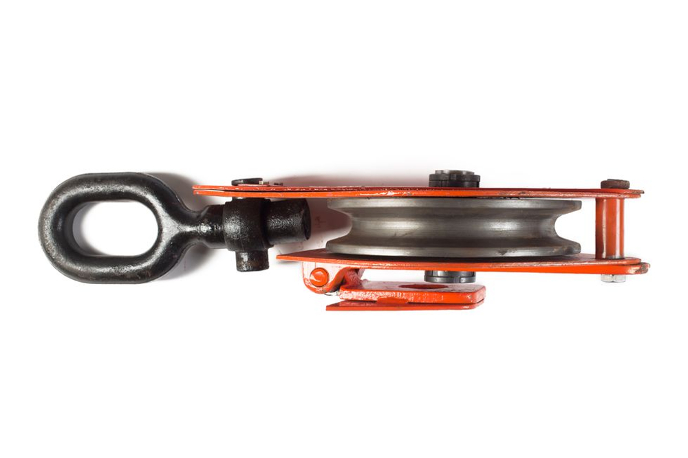Блок монтажный однорольный с ушком TOR 10 т с откидной щекой