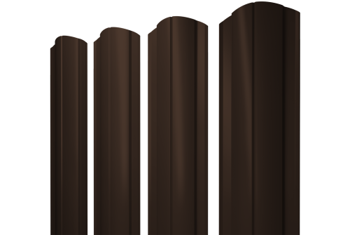Штакетник Круглый фигурный 0,5 Satin Matt RAL 8017 шоколад