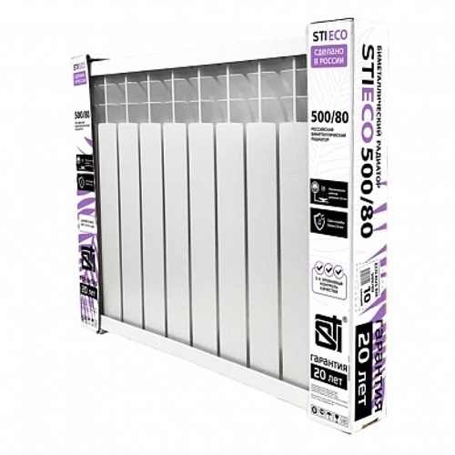 Биметаллический радиатор STI ECO RUS BM 500/80 10 сек.