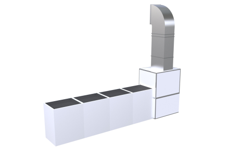 Шлифовальный стол на 4 места WDK-GP4