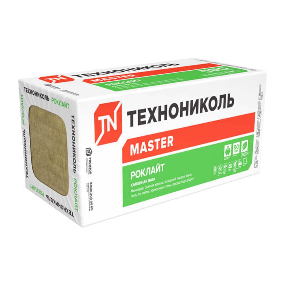Утеплитель Технониколь Роклайт 1200х600х100 мм, 6 шт