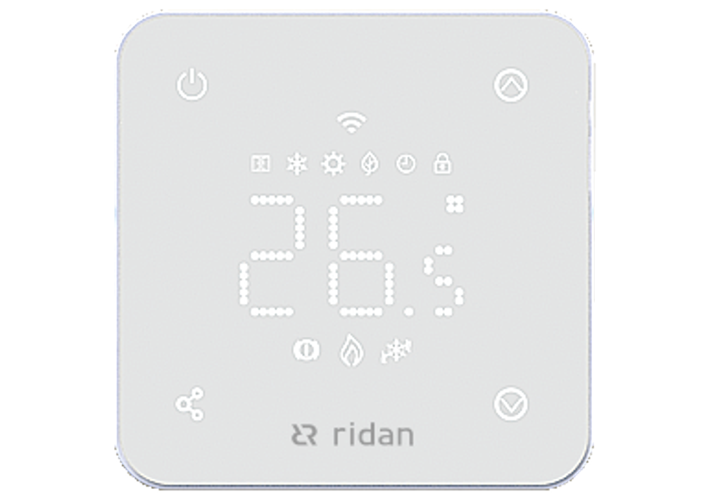 Ридан 088L1142R — Электронный комнатный термостат RSmart-FW с Wi-Fi подключением 230V, белый