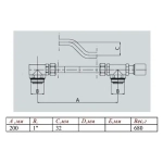 Байпас тупиковый с перепускным клапаном 1"н x 1"в Valtec VT.0666.0.0