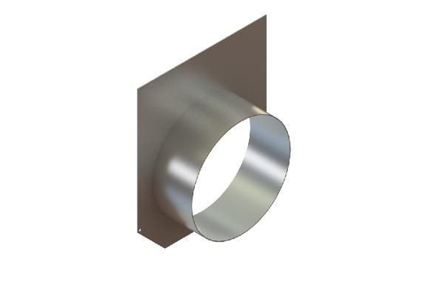 Заглушка торцевая стальная с водоотводом для лотка водоотводного бетонного 4549-D