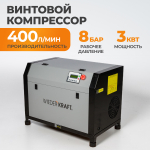 WDK-SG3008 Компрессор винтовой, 400л/мин, 8 бар, 3 кВт, 220В
