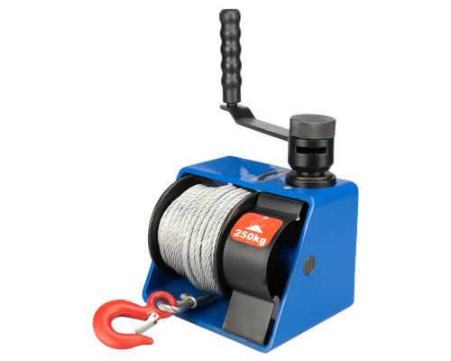 Лебедка ручная червячная VS-500, г/п 500 кг, канат 25 м
