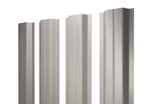 Штакетник П-образный A с прямым резом 0,45 Print Elite Milky Wood TwinColor