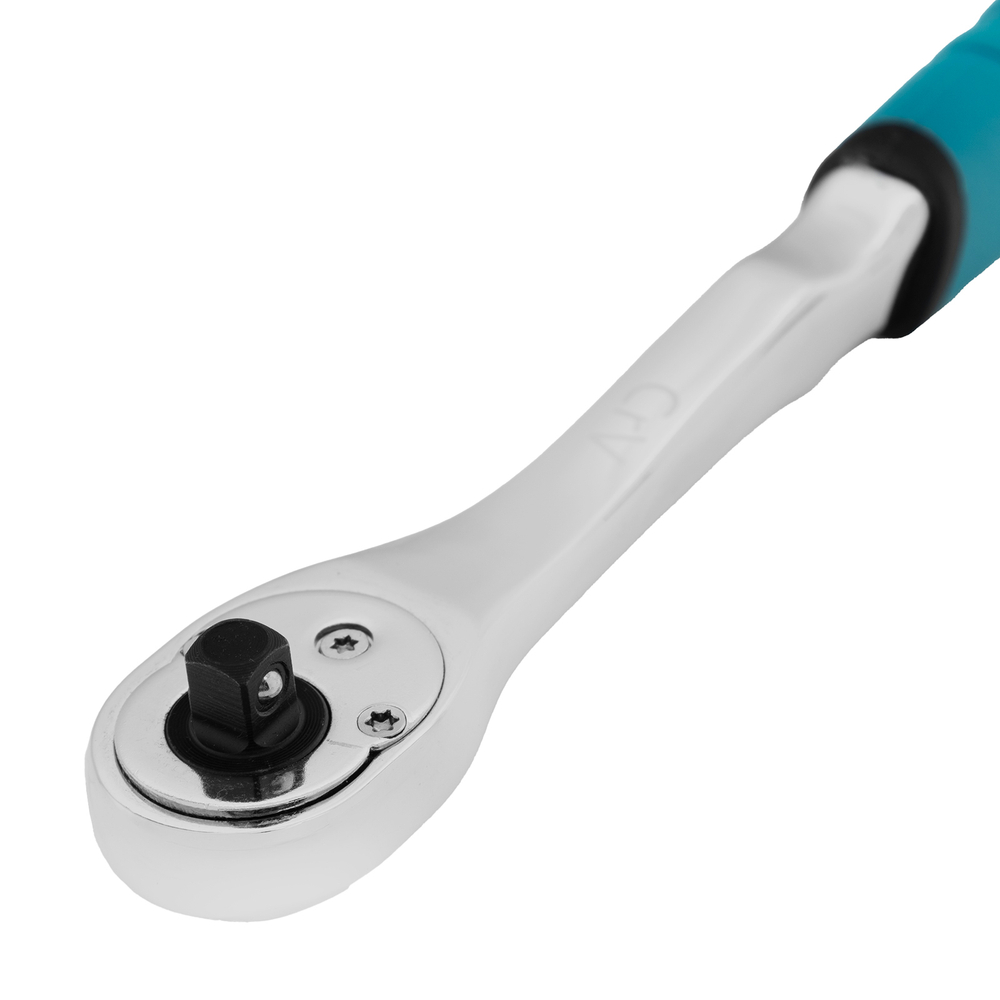 Ключ-трещотка 1/4", CrV, 90 зубьев, усиленный, хром Gross