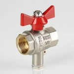 Кран шаровый для подключения датчика температуры ½"в x ½"в Valtec VT.247.N.04