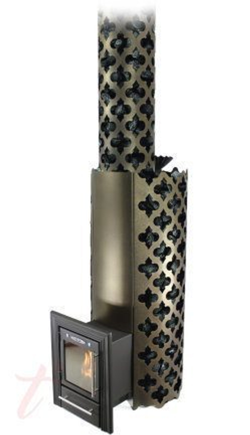 Печь для бани ТМФ Арабеска XXL Inox Люмина черная бронза