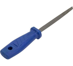 Трехгранный напильник 150мм №2 сталь У13, с пластиковой ручкой GRIFF 034350