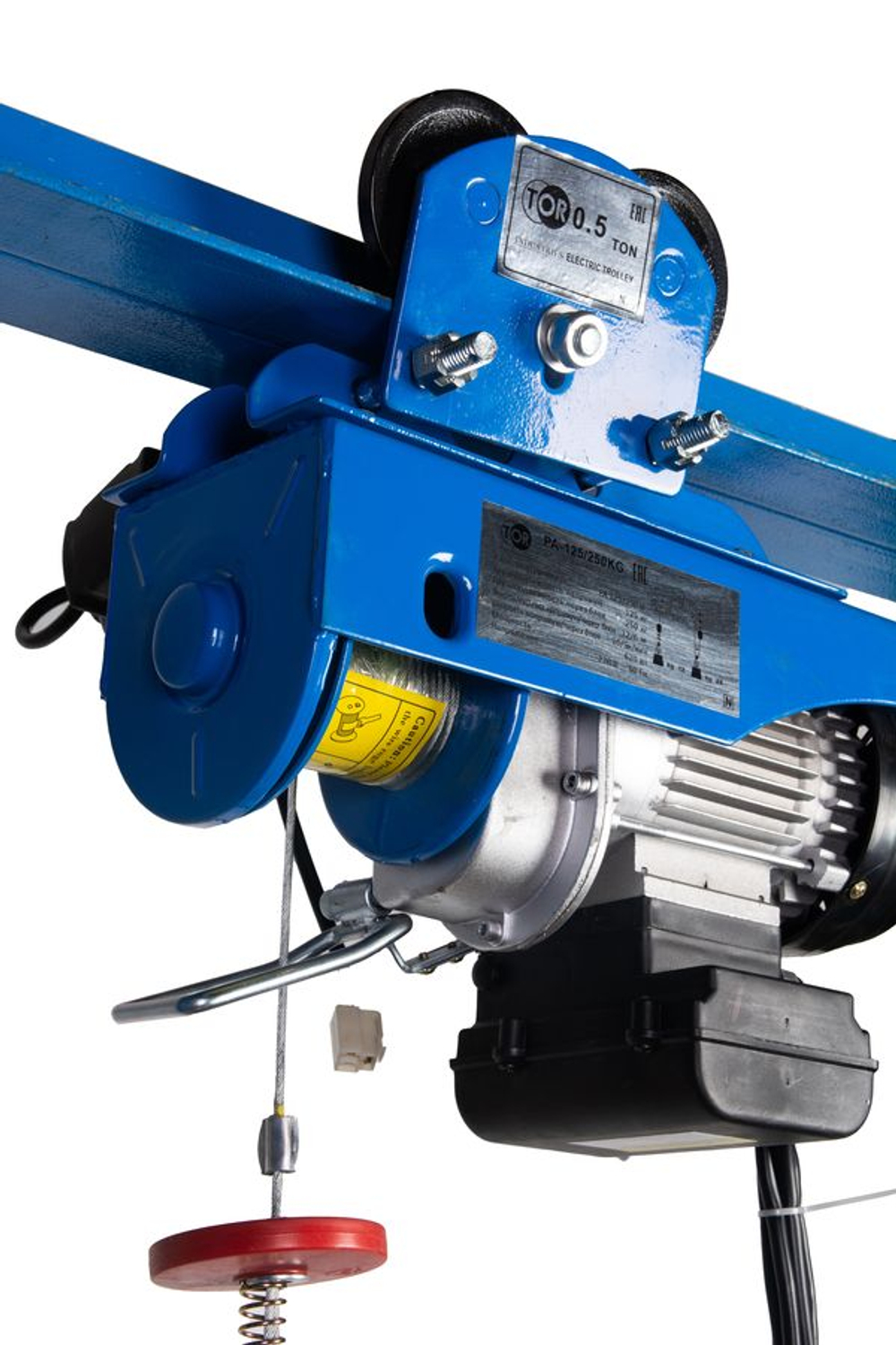 С ТЕЛЕЖКОЙ таль электрическая TOR PA 125/250 кг 12/6 м (серия N)*