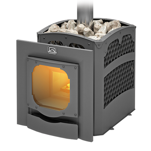 Печь для бани Теплодар БЫЛИНА-18 Ч Панорама сетка (1.2)