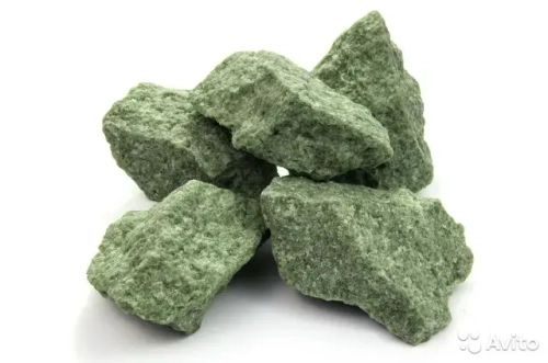 Камень для бани Жадеит колотый, 10 кг, ведро, Русский Камень