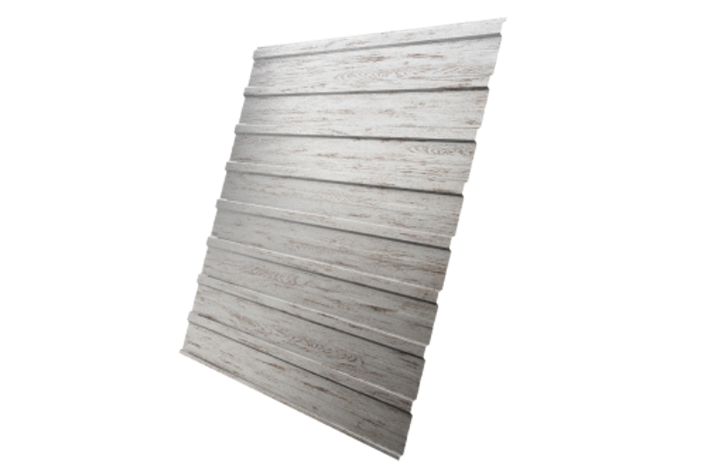 Профнастил C10A 0,45 Print Elite Snow Wood TwinColor