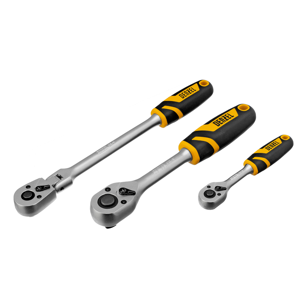 Набор инструментов, 1/2", 1/4", 3/8", CrV, S2, пластиковый кейс, 144 предмета Denzel