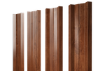 Штакетник М-образный А с прямым резом 0,45 Print Elite Rowan TwinColor