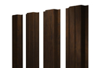 Штакетник П-образный A с прямым резом 0,45 Print Elite Chestnut Wood TwinColor