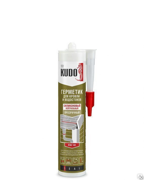 Герметик силиконовый для кровли и водостоков KUDO графитовый черный