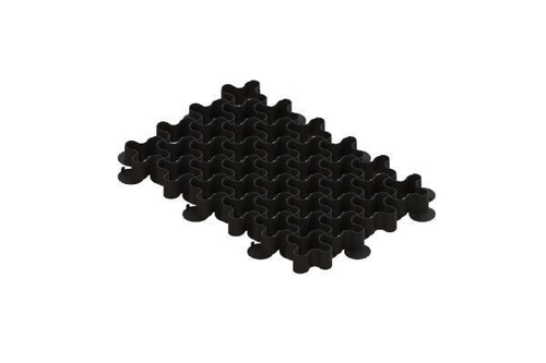 Газонная решетка пластиковая черная "волна" для гравийной засыпки