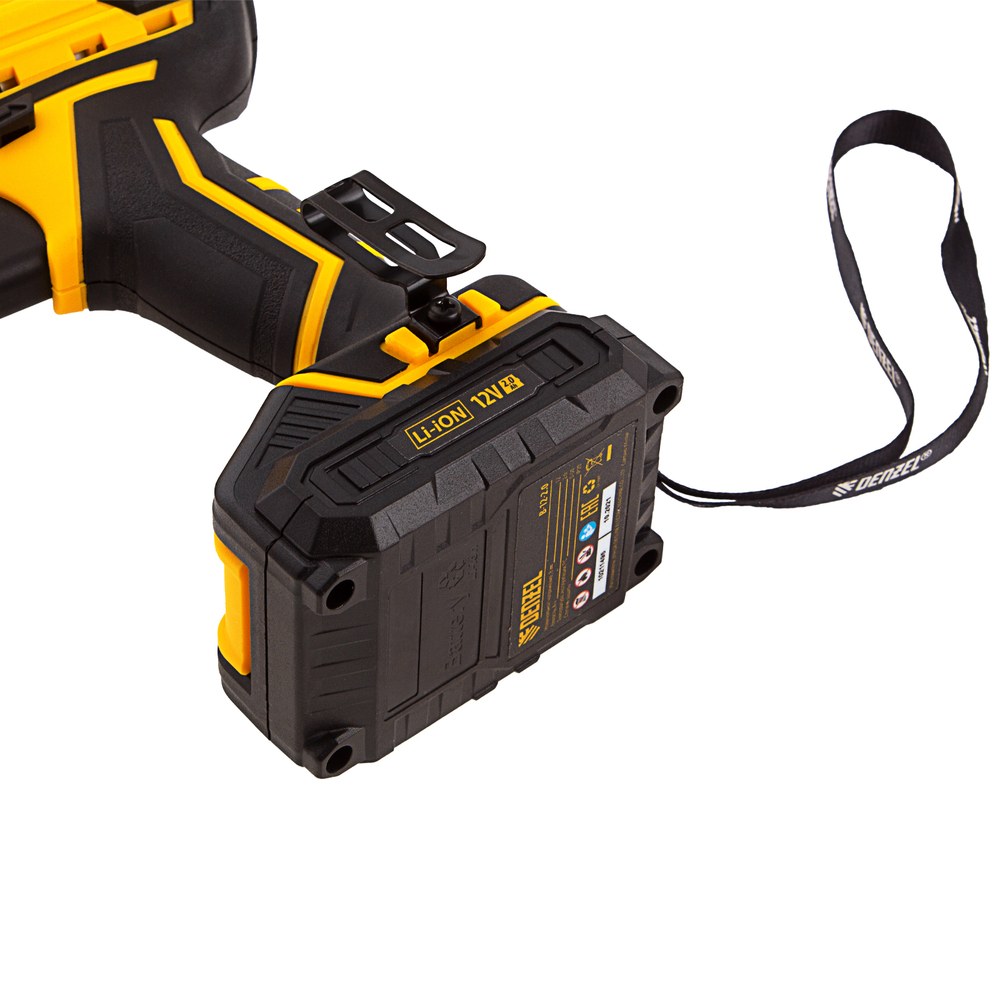 Дрель-шуруповерт аккумуляторная CDL-12-01CB, Li-Ion, 12 В, 1 акк. Denzel