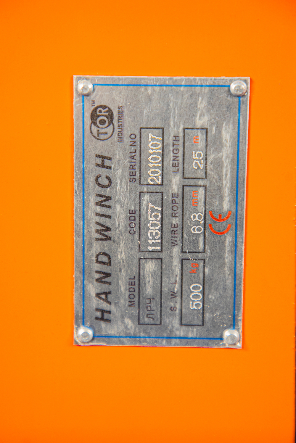 Лебедка ручная червячная TOR ЛРЧ 500 (VS) 0,5 т 25 м