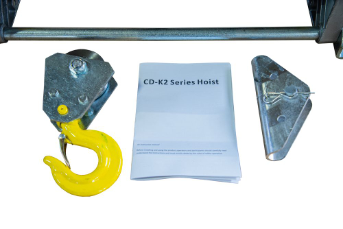 Лебедка электрическая 1000кг 100м с канатом 380В алюминиевый корпус TOR KCD(А)