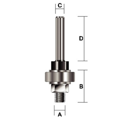 Стержень с гайкой для фрезы 23.8х8, S8 Makita D-12099