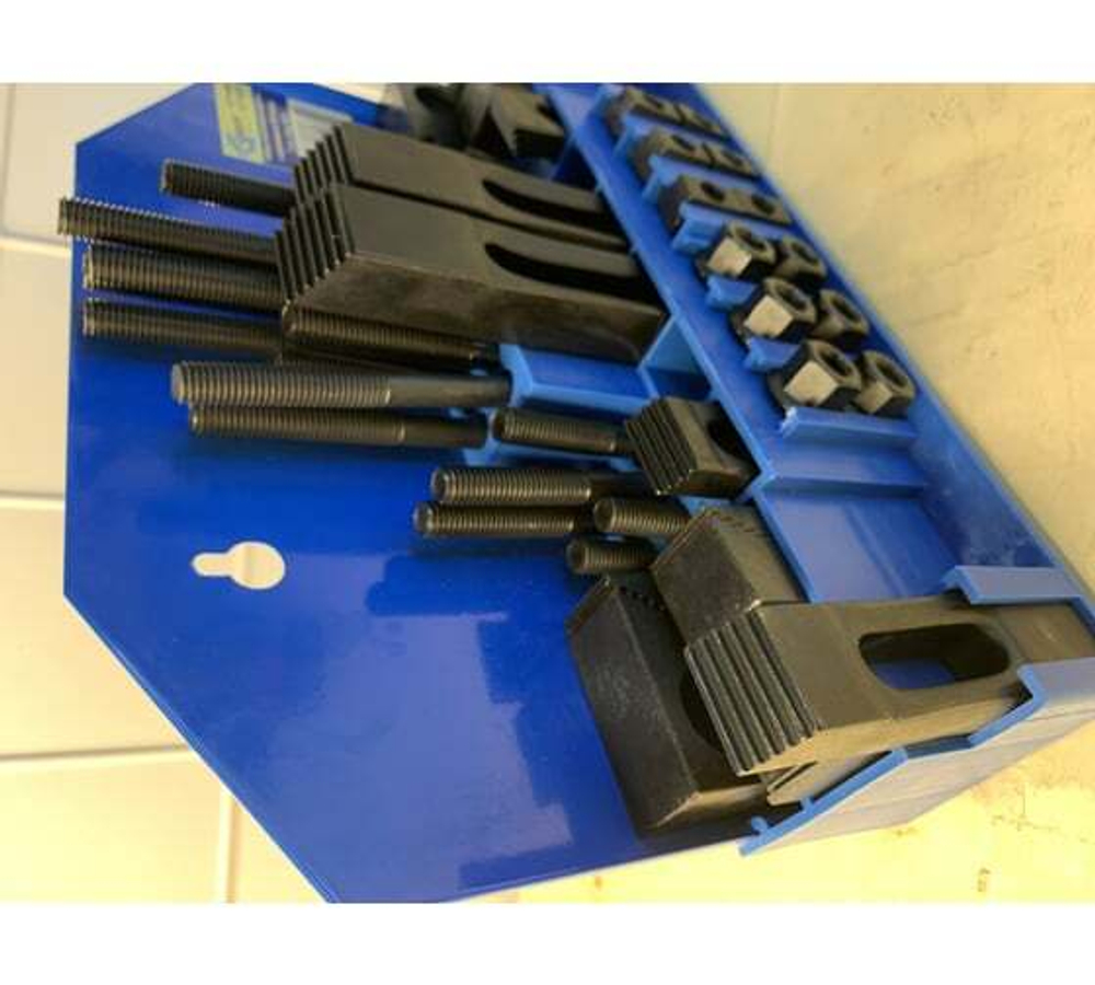 Набор станочного крепежа и прижимов из 58 предметов Т-паз 12 мм, М10, металл. футляр GRIFF b275515