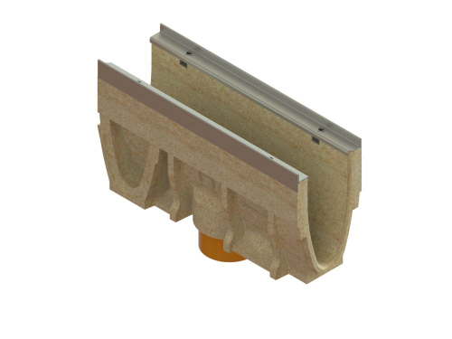 Лоток водоотводный полимербетонный CompoMax Drive DN100 h260 полуметровый 70671.05V