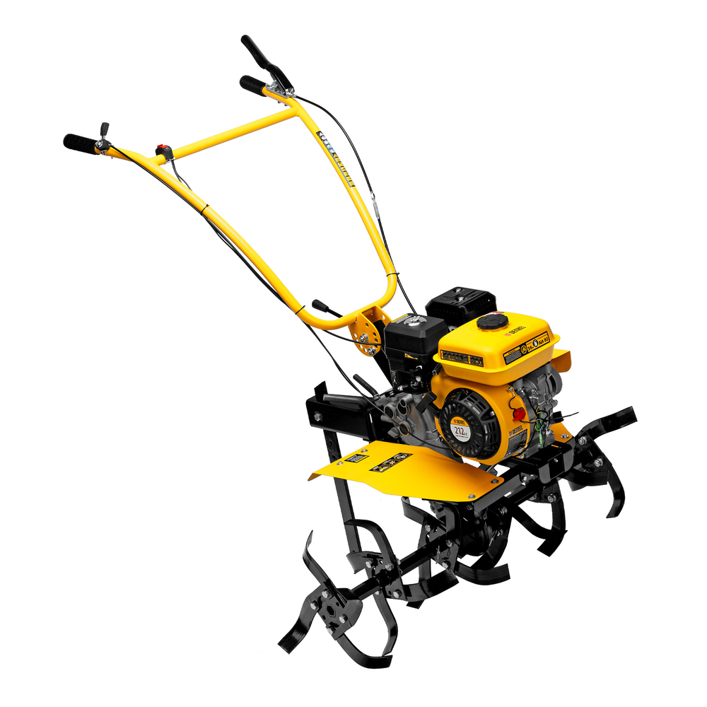 Мотоблок DPT-170SB, 7 л.с., ремен.сцеп, фрез 3х4, ШОМ, без колес, передачи 2В/1Н Denzel