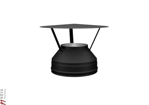 Оголовок Феррум нержавеющий, (430/0,5 мм), ф115/200, по воде черный