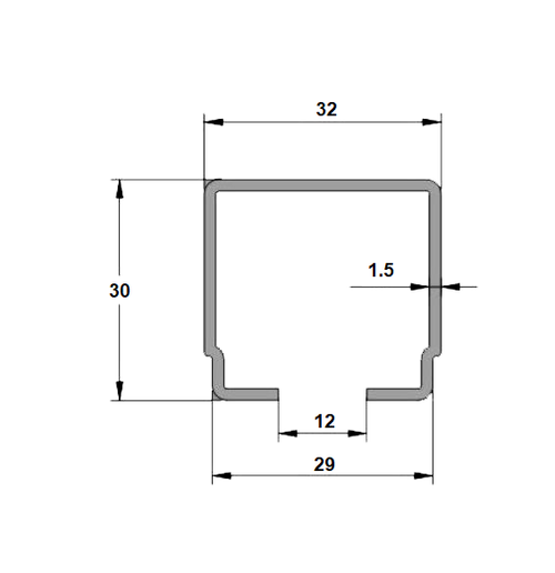Направляющая 4м С-рельс H-C3001-4 (H-CO1-4)