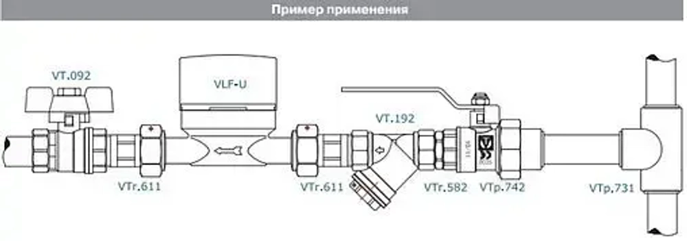 Кран шаровый с переходом на пп трубу 25мм x ¾"в Valtec VTp.742.0.02505