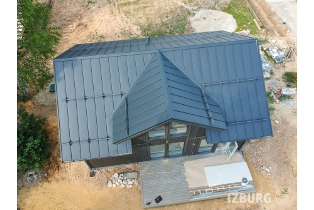 Кликфальц Grand Line 0,5 Satin Matt с пленкой на замках RAL 7016 антрацитово-серый