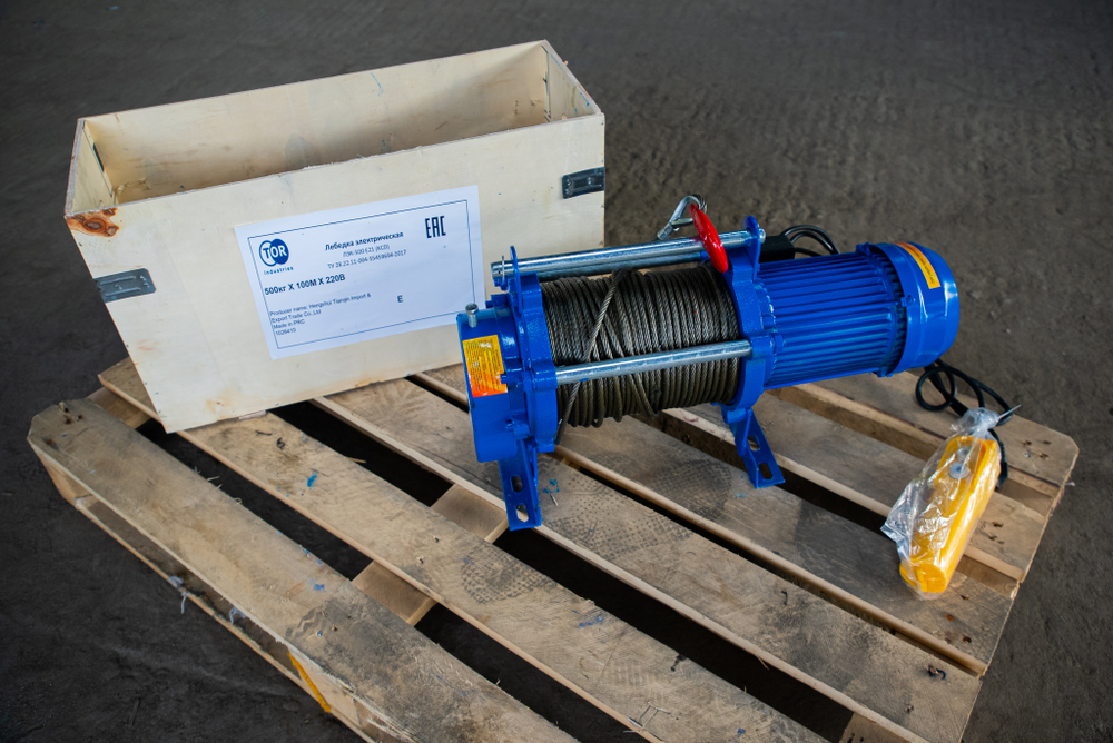 Лебедка электрическая 500 кг 100 м с канатом 220 В TOR KCD*