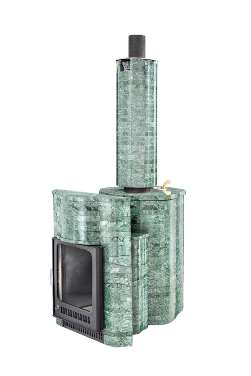 Печь для бани "Оптима Премиум" в каменной облицовке