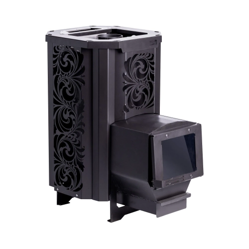 Печь для бани Сталь-Мастер HARD 16М Хохлома без дверцы закрыт.каменка дровяная сетка