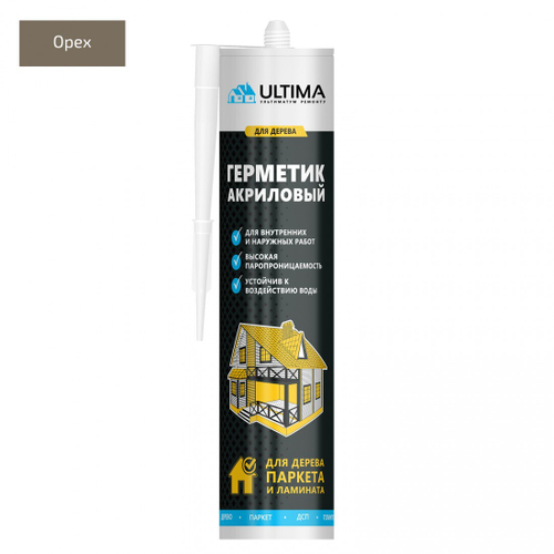 Герметик акриловый Ultima для дерева орех 300 мл, шт