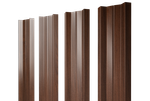 Штакетник М-образный А с прямым резом 0,45 Print Elite Choco Wood TwinColor