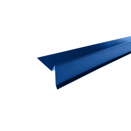 Планка торцевая полиэстер RAL 5005 синяя 75х25х65х5 мм, 2 м, шт