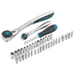 Набор инструментов, 1/4", 1/2", CrV, 120 зубьев, 101 предмет Gross