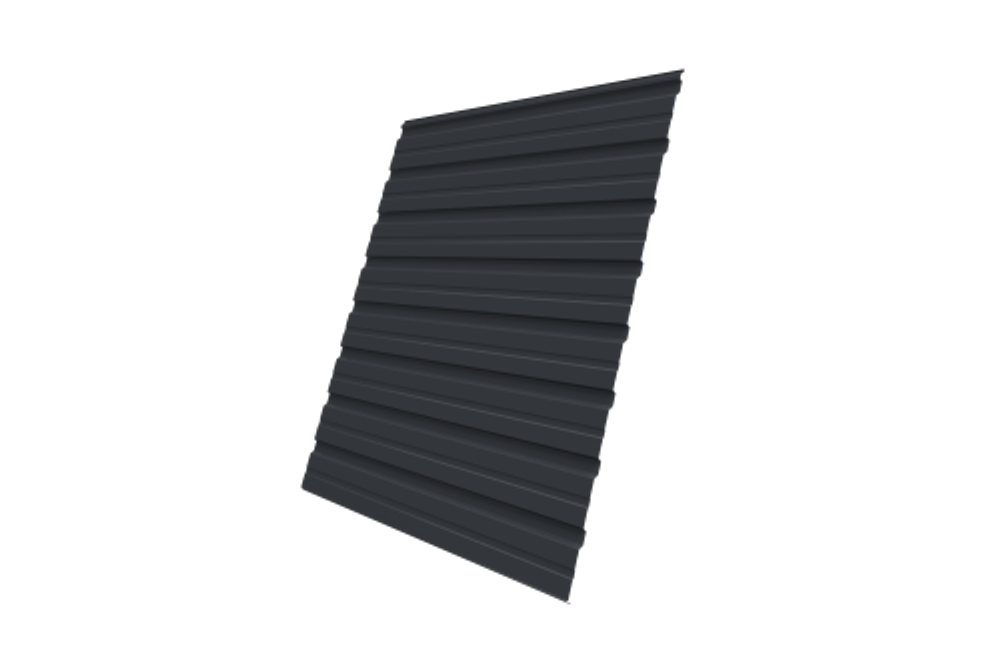 Профнастил C10R 0,45 Drap TwinColor RAL 7024 мокрый асфальт