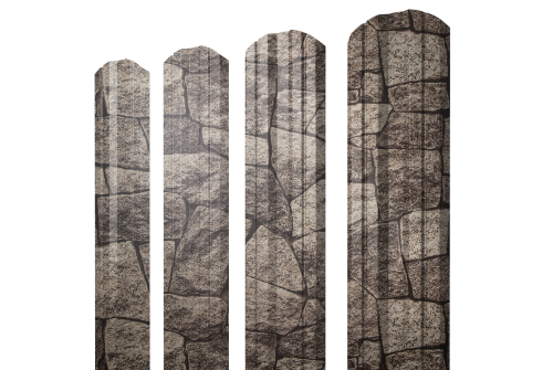 Штакетник Twin фигурный 0,45 Print Elite King Stone TwinColor