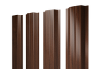 Штакетник П-образный A с прямым резом 0,45 Print Elite Choco Wood TwinColor