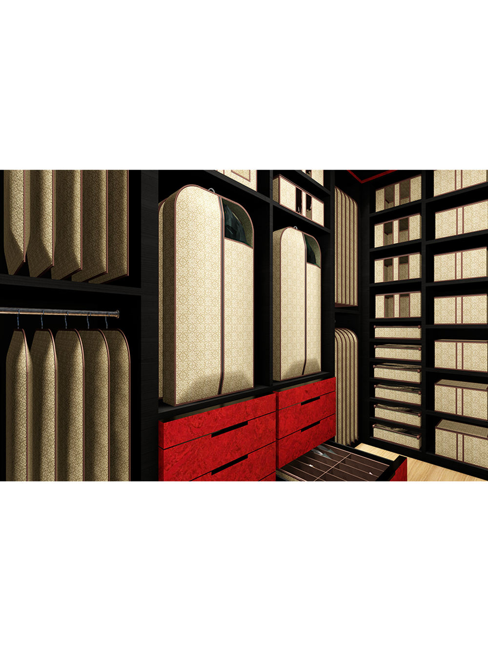 ЧЕХОЛ для хранения шуб, дублёнок, пальто ГЕЛЕОС "Миндаль"/бежевый/ 140х60х12 см